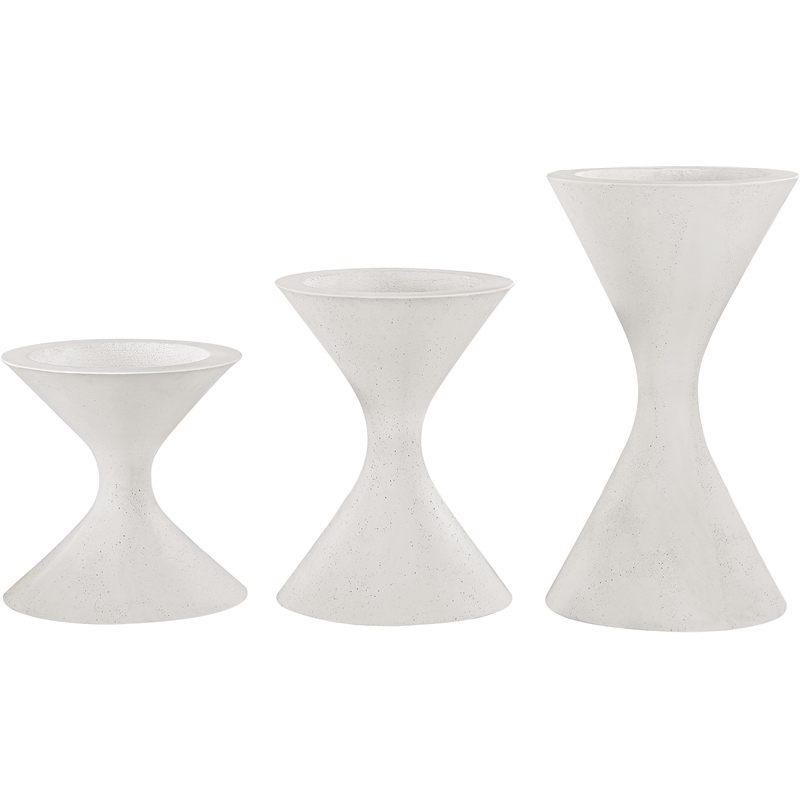 Meridian Furniture Vessa Cream Indoor / Outdoor Concrete Planter