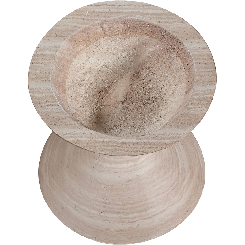Meridian Furniture Vessa Travertine Indoor / Outdoor Concrete Planter