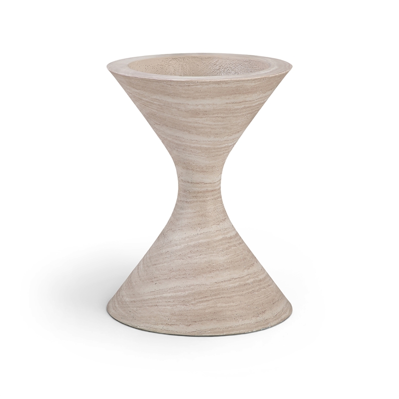 Meridian Furniture Vessa Travertine Indoor / Outdoor Concrete Planter