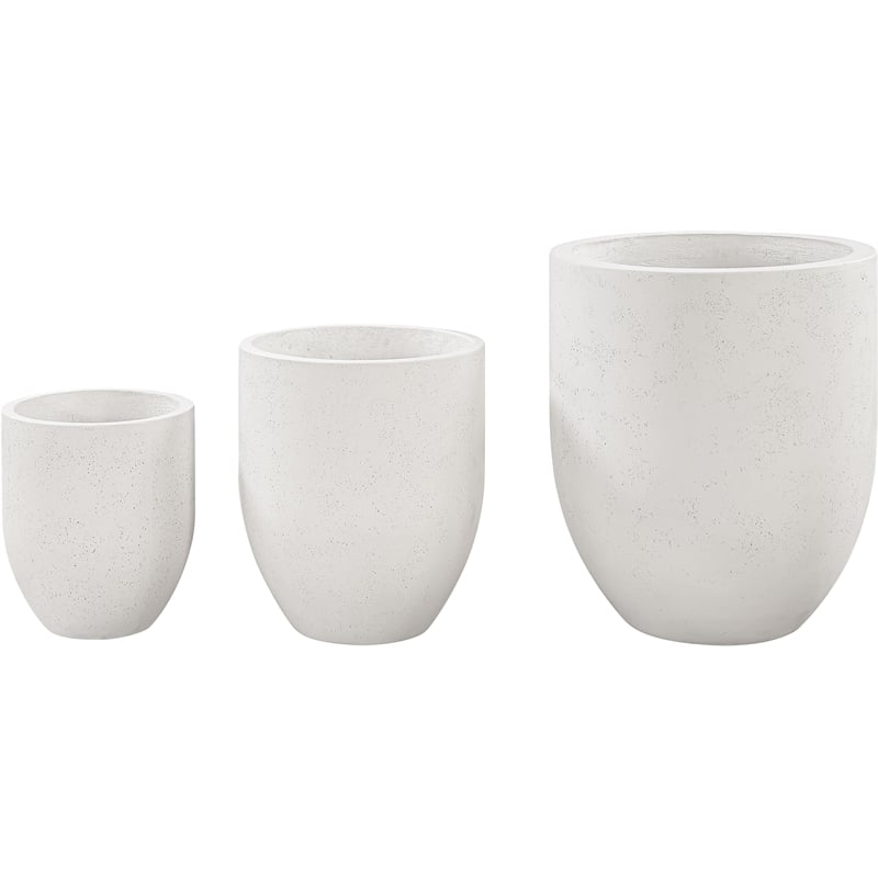 Meridian Furniture Florique Cream Indoor / Outdoor Concrete Planter