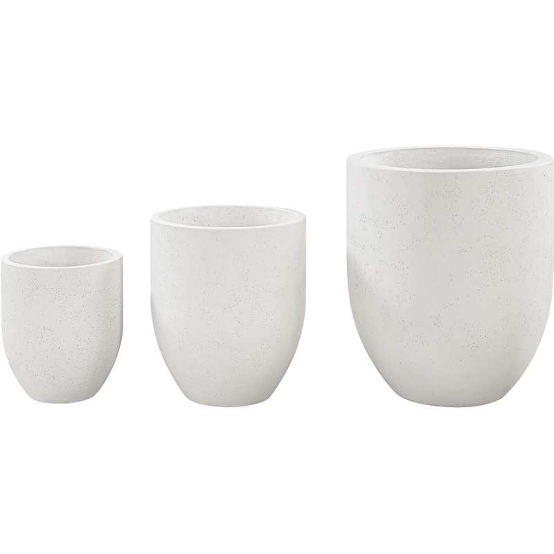 Meridian Furniture Florique Cream Indoor / Outdoor Concrete Planter