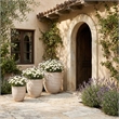 Meridian Furniture Florique Travertine Indoor / Outdoor Concrete Planter