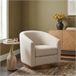 Meridian Furniture Modra Beige Performance Fabric Swivel Accent Chair