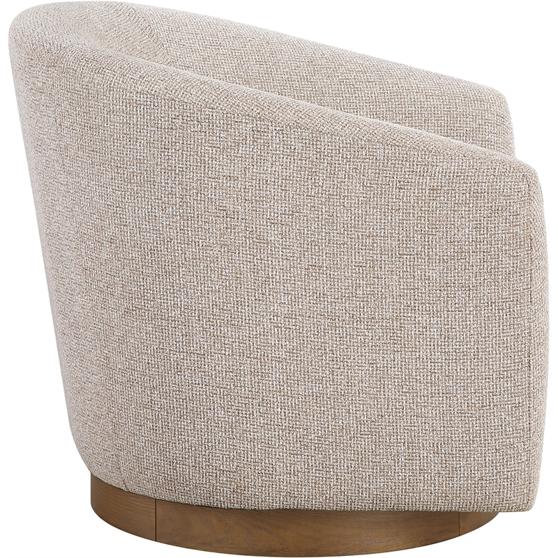Meridian Furniture Modra Beige Performance Fabric Swivel Accent Chair