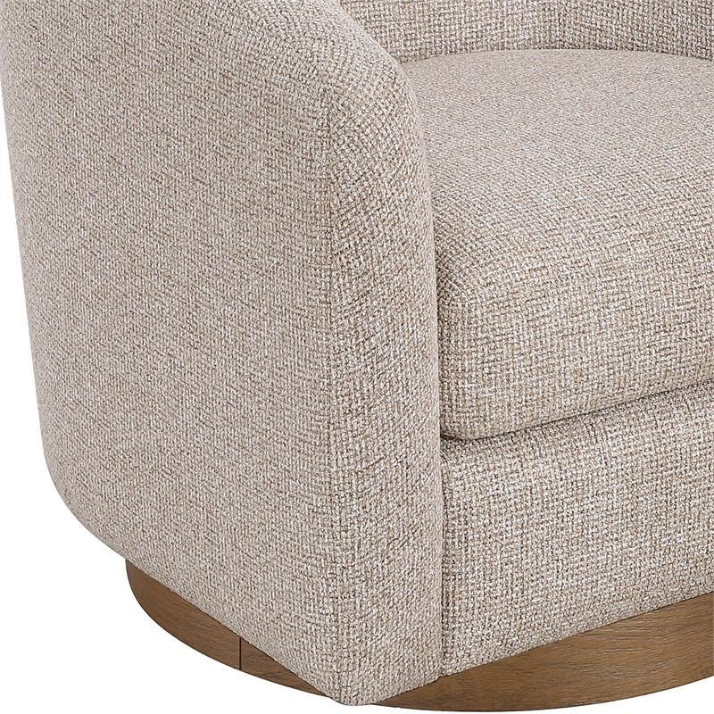 Meridian Furniture Modra Beige Performance Fabric Swivel Accent Chair