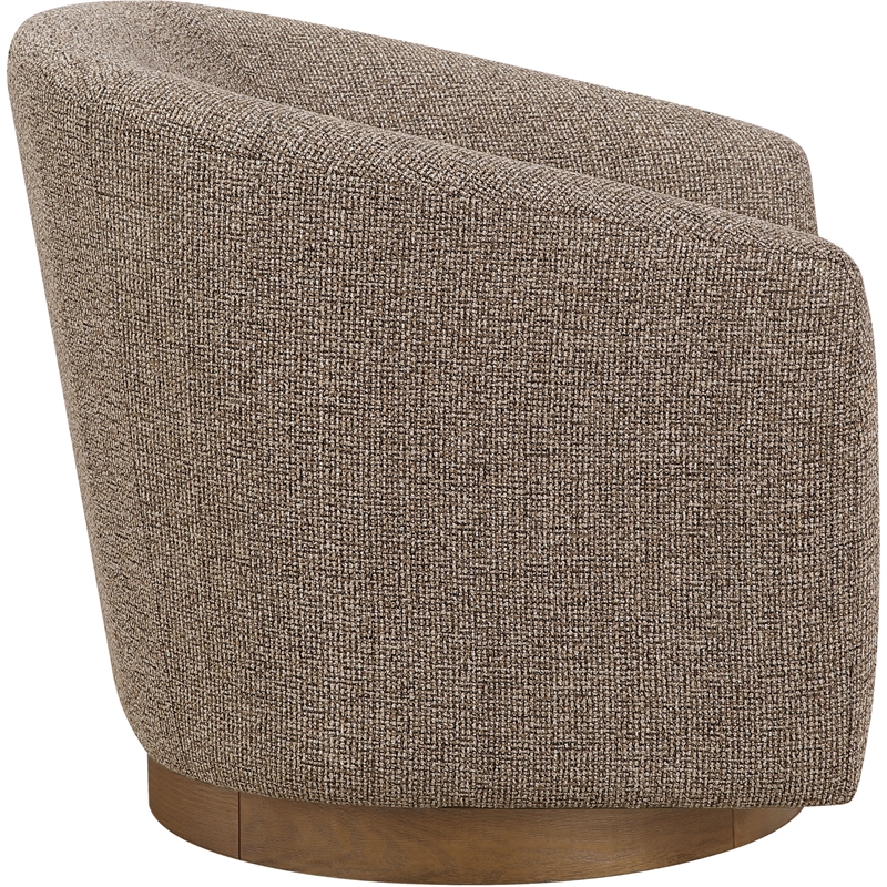 Meridian Furniture Modra Brown Performance Fabric Swivel Accent Chair