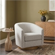 Meridian Furniture Modra Cream Performance Fabric Swivel Accent Chair