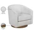 Meridian Furniture Modra Cream Performance Fabric Swivel Accent Chair