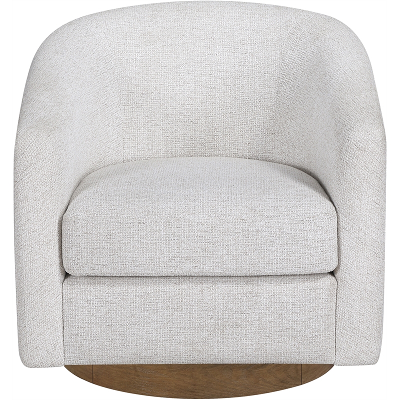 Meridian Furniture Modra Cream Performance Fabric Swivel Accent Chair