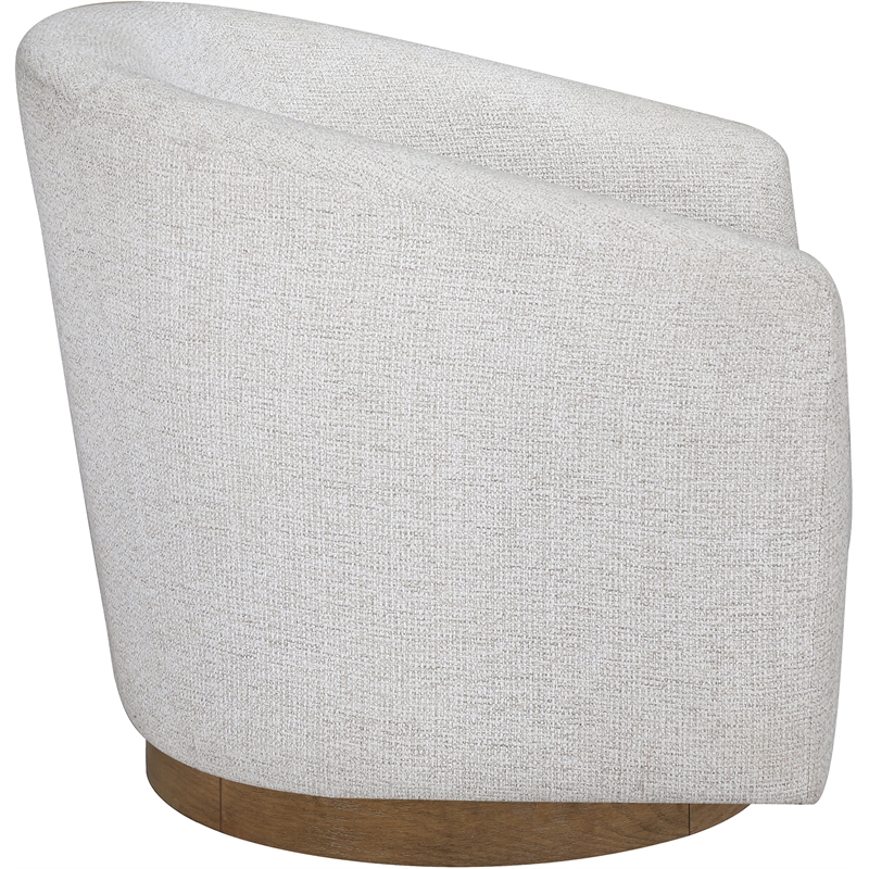 Meridian Furniture Modra Cream Performance Fabric Swivel Accent Chair