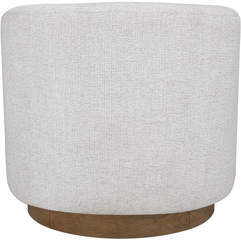 Meridian Furniture Modra Cream Performance Fabric Swivel Accent Chair