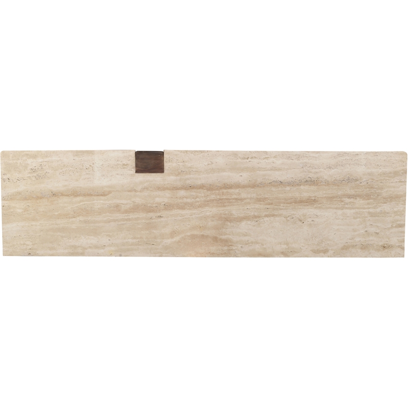 Meridian Furniture Pietra Brown Travertine And Mango Wood Sideboard / Buffet