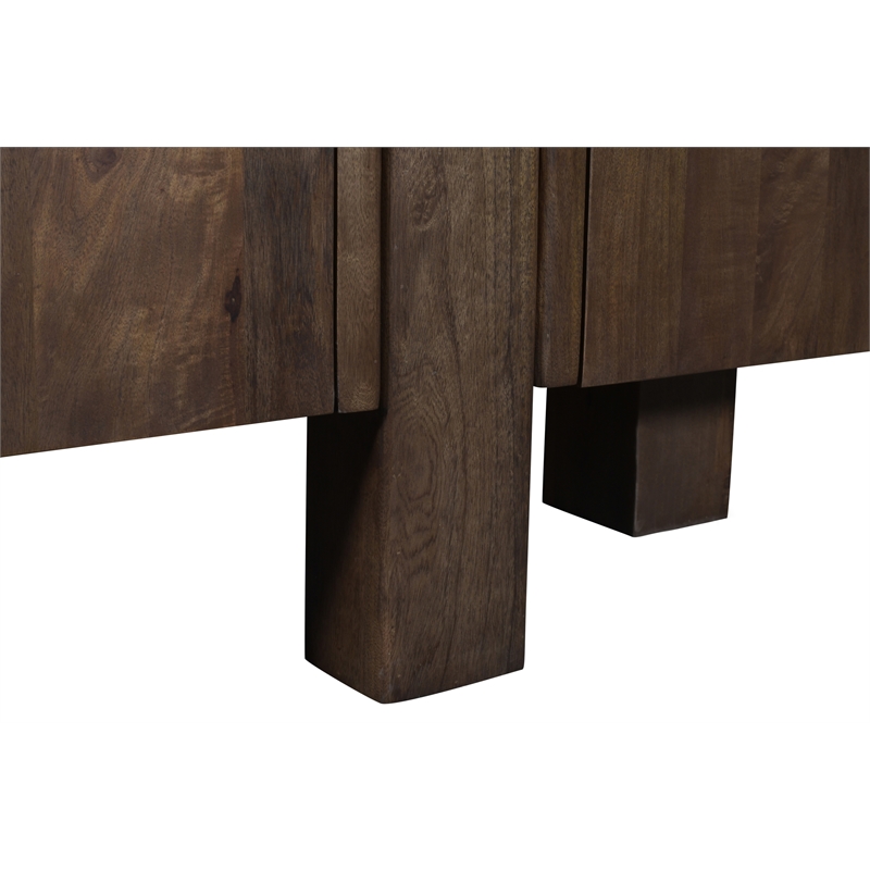 Meridian Furniture Pietra Brown Travertine And Mango Wood Sideboard / Buffet