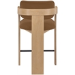 Meridian Furniture Cedra Saddle Velvet Performance Fabric Counter Stool
