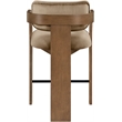 Meridian Furniture Cedra Beige Velvet Performance Fabric Counter Stool