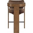 Meridian Furniture Cedra Brown Velvet Performance Fabric Counter Stool