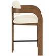 Meridian Furniture Cedra Cream Velvet Performance Fabric Counter Stool