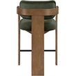 Meridian Furniture Cedra Green Velvet Performance Fabric Counter Stool