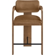 Meridian Furniture Cedra Saddle Velvet Performance Fabric Counter Stool