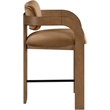 Meridian Furniture Cedra Saddle Velvet Performance Fabric Counter Stool