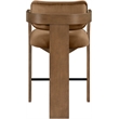 Meridian Furniture Cedra Saddle Velvet Performance Fabric Counter Stool