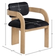Meridian Furniture Cedra Black Velvet Performance Fabric Dining Chair (Set of 2)