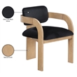 Meridian Furniture Cedra Black Velvet Performance Fabric Dining Chair (Set of 2)