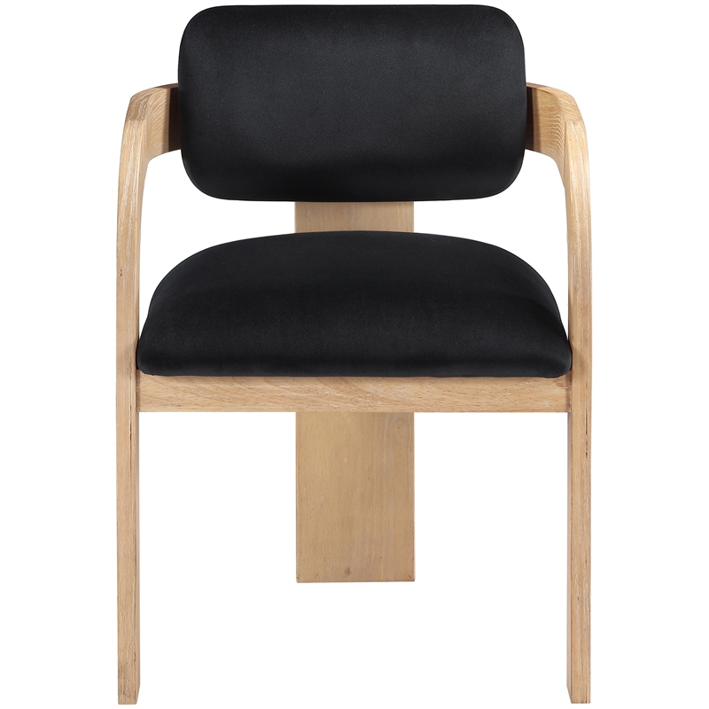 Meridian Furniture Cedra Black Velvet Performance Fabric Dining Chair (Set of 2)