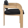Meridian Furniture Cedra Black Velvet Performance Fabric Dining Chair (Set of 2)