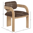 Meridian Furniture Cedra Brown Velvet Performance Fabric Dining Chair (Set of 2)