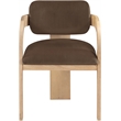 Meridian Furniture Cedra Brown Velvet Performance Fabric Dining Chair (Set of 2)