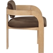 Meridian Furniture Cedra Brown Velvet Performance Fabric Dining Chair (Set of 2)
