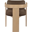 Meridian Furniture Cedra Brown Velvet Performance Fabric Dining Chair (Set of 2)