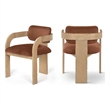 Meridian Furniture Cedra Cognac Velvet Performance Fabric DC (Set of 2)