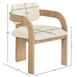 Meridian Furniture Cedra Cream Velvet Performance Fabric Dining Chair (Set of 2)