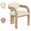 Meridian Furniture Cedra Cream Velvet Performance Fabric Dining Chair (Set of 2)