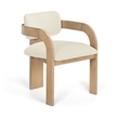 Meridian Furniture Cedra Cream Velvet Performance Fabric Dining Chair (Set of 2)