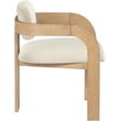 Meridian Furniture Cedra Cream Velvet Performance Fabric Dining Chair (Set of 2)
