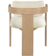 Meridian Furniture Cedra Cream Velvet Performance Fabric Dining Chair (Set of 2)