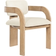 Meridian Furniture Cedra Cream Velvet Performance Fabric Dining Chair (Set of 2)