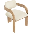 Meridian Furniture Cedra Cream Velvet Performance Fabric Dining Chair (Set of 2)