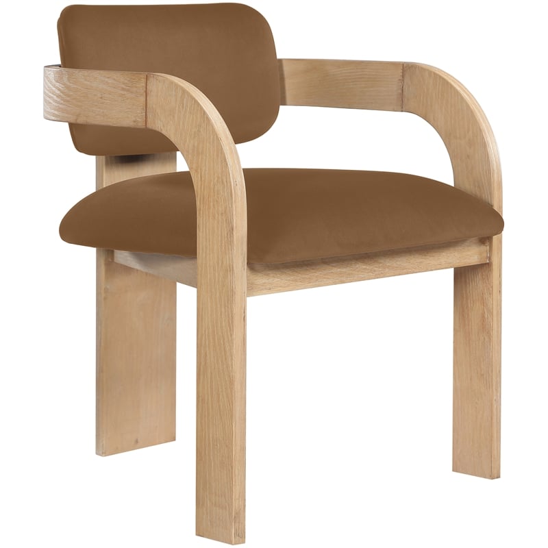 Meridian Furniture Cedra Saddle Velvet Performance Fabric DC (Set of 2)