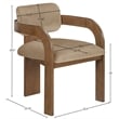Meridian Furniture Cedra Beige Velvet Performance Fabric Dining Chair (Set of 2)