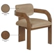 Meridian Furniture Cedra Beige Velvet Performance Fabric Dining Chair (Set of 2)