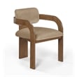 Meridian Furniture Cedra Beige Velvet Performance Fabric Dining Chair (Set of 2)
