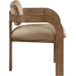 Meridian Furniture Cedra Beige Velvet Performance Fabric Dining Chair (Set of 2)
