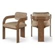 Meridian Furniture Cedra Beige Velvet Performance Fabric Dining Chair (Set of 2)