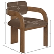 Meridian Furniture Cedra Brown Velvet Performance Fabric Dining Chair (Set of 2)
