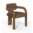 Meridian Furniture Cedra Brown Velvet Performance Fabric Dining Chair (Set of 2)