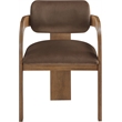 Meridian Furniture Cedra Brown Velvet Performance Fabric Dining Chair (Set of 2)